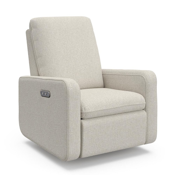 Graco Teddi Dune Basketweave Power Recliner Swivel Glider with USB