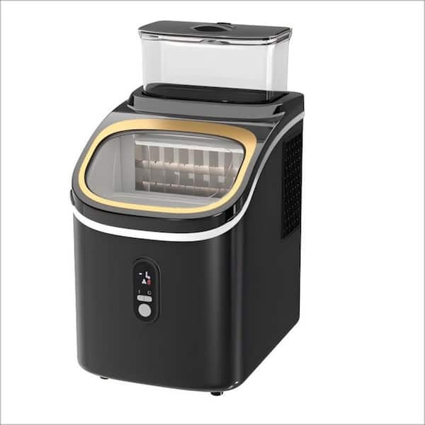 COWSAR 8.66 in 30 lbs. Cubed Ice Countertop Ice Maker w/ Ice Scoop in Black
