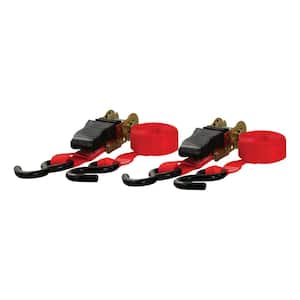 10' Red Cargo Straps with S-Hooks (500 lbs., 2-Pack)