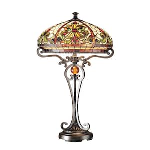 28 in. Boehme Antique Golden Sand Table Lamp