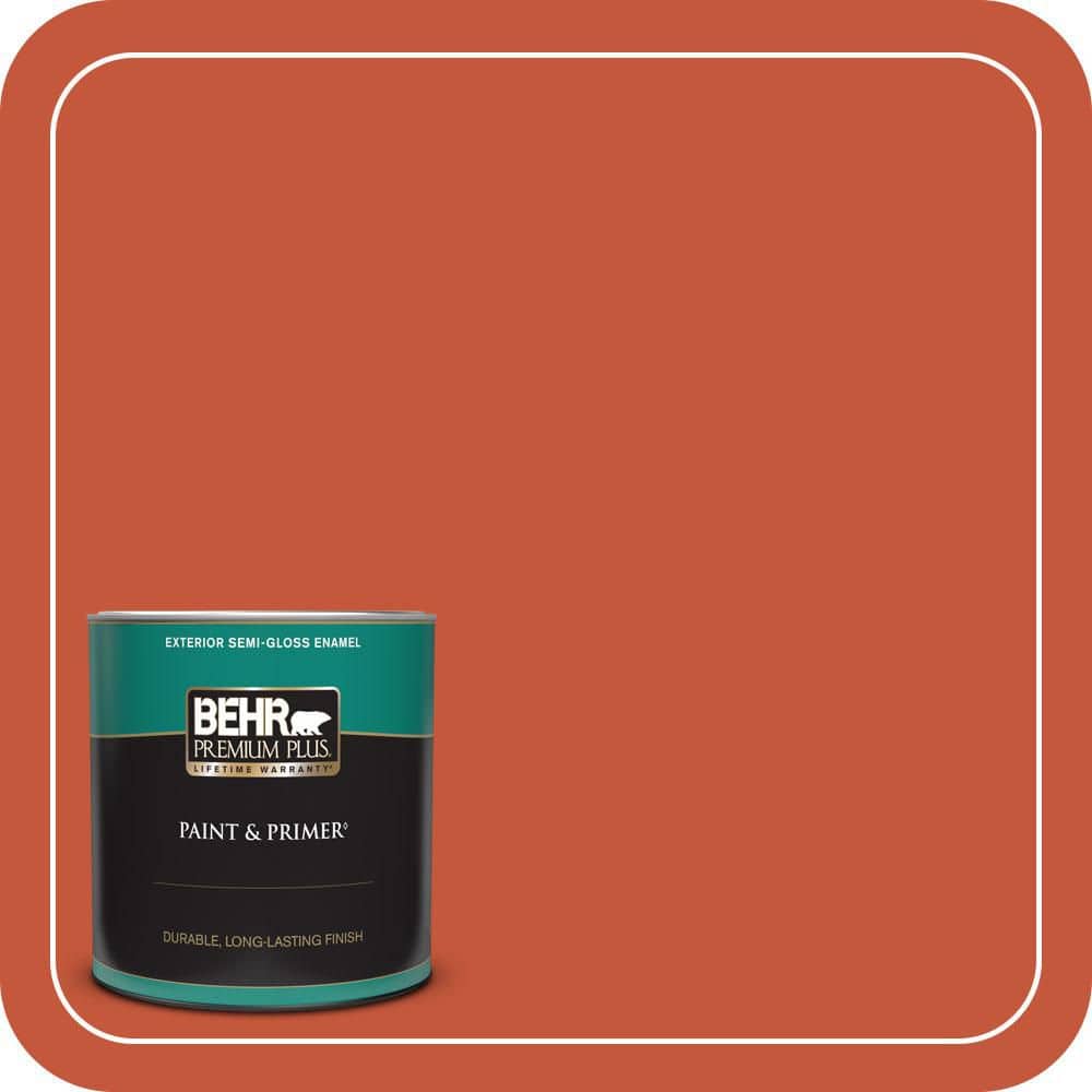 1 qt. #BIC-31 Fire Coral Semi-Gloss Enamel Exterior Paint & Primer product image for price tracking