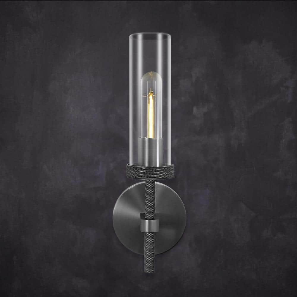 4.64 in. 1-Light Dimmable Black Bathroom Wall Sconce with Glass Shade for Bedroom, Living Room price history on PriceWatchPro