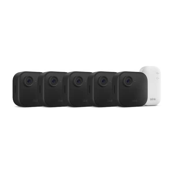 Outdoor 4-Wireless Smart Battery-Powered Outdoor HD Security Camera with 5-Cameras, Sync Module Core Included (Black)