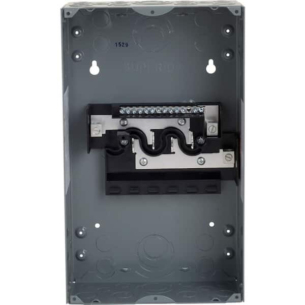 Square D Homeline 125 Amp 4-Space 8-Circuit Indoor Main Lug Load Center with Cover, Ground Bar