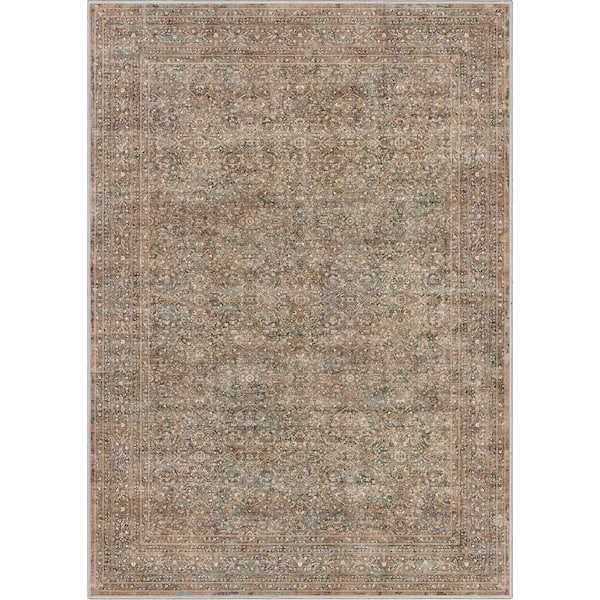 Asha Juliette Vintage Persian Oriental Beige 2 ft. 3 in. x 24 ft. 9 in. Runner Area Rug
