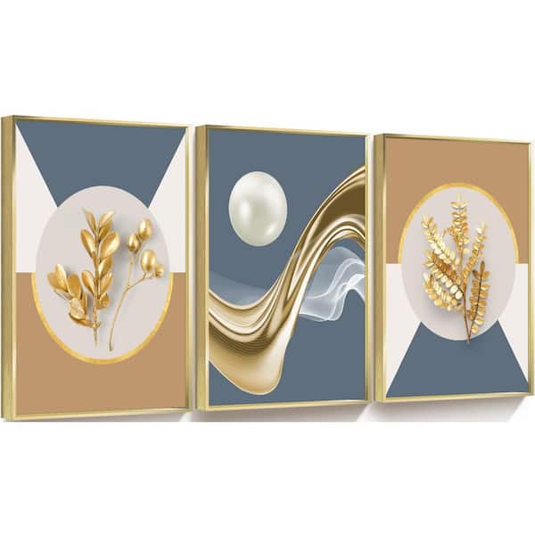 Tatahance 3-Panels Aluminum Alloy Framed Artoil Impressionism Aesthetic Abstract Art Print 36 in. x 24 in.