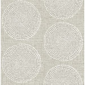 Salma Beige Medallion Textured Non-pasted Paper Wallpaper