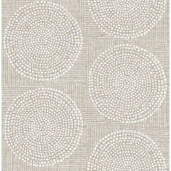 Salma Beige Medallion Textured Non-pasted Paper Wallpaper