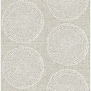 Salma Beige Medallion Wallpaper Sample