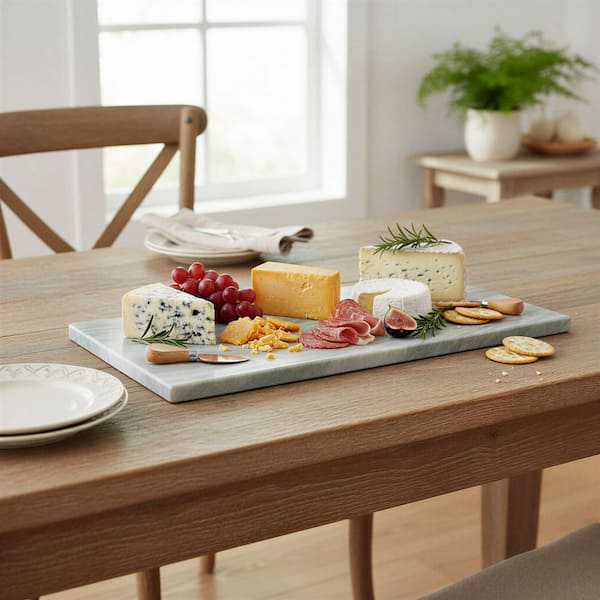 15 in. Green Melange Marble Cheese and Serving Board