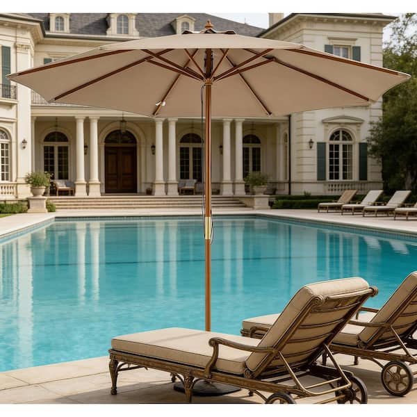 bamboo patio umbrella Amazon.com : SUNNYARD 9ft Table Outdoor Umbrella Market Round Umbrella with Pulley Lift Windproof & Waterproof,8 Ribs with Polyester Cover for Garden, Deck, Pool, lawn, Backyard (RED) : Patio combining durability with a natural Liviza 9 ft. Outdoor Market