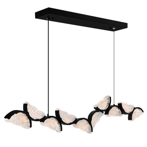 Moon 10-Light Integrated LED Black Chandelier