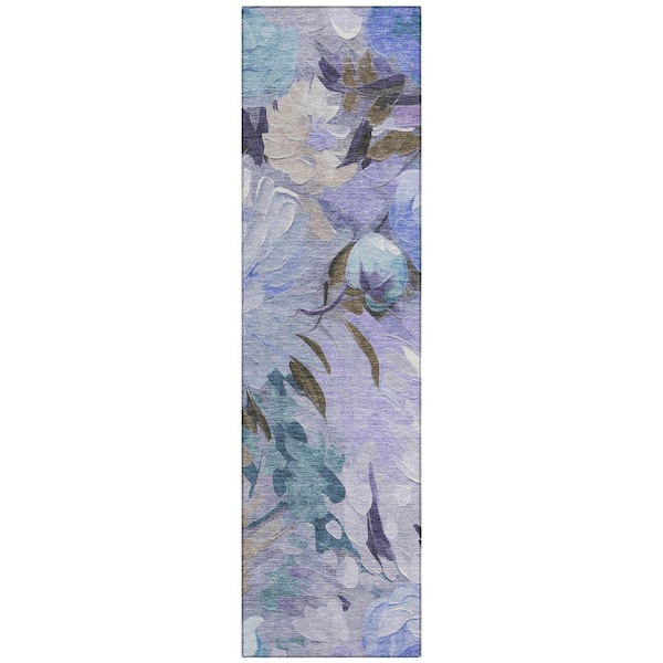 Chantille Machine Washable Indoor/Outdoor Abstract ACN2264 Purple 2 ft. 3 in. x 7 ft. 6 in. Runner Rug
