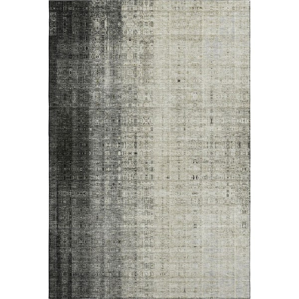 Mayfield Premium Machine Washable Abstract AMF2240 Beige 5 ft. x 7 ft. 6 in. Area Rug