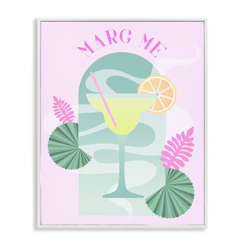 Marg Me Phrase by Daphne Polselli White Framed Food Giclee Art Print 30 in. x 24 in. price history on PriceWatchPro