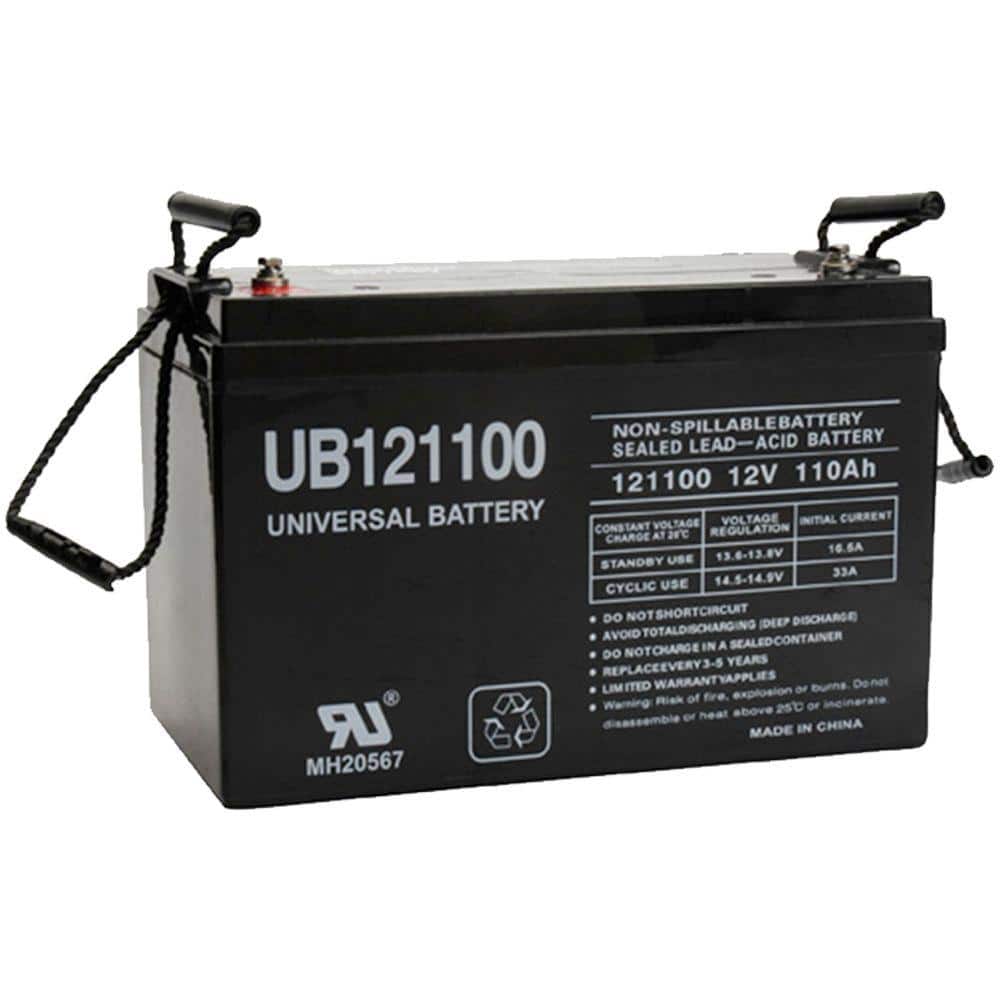 Give Temerity Observere UPG 12-Volt 110 Ah I6 Terminal Sealed Lead Acid (SLA) AGM Rechargeable  Battery UB121100 (Group 30H) - The Home Depot