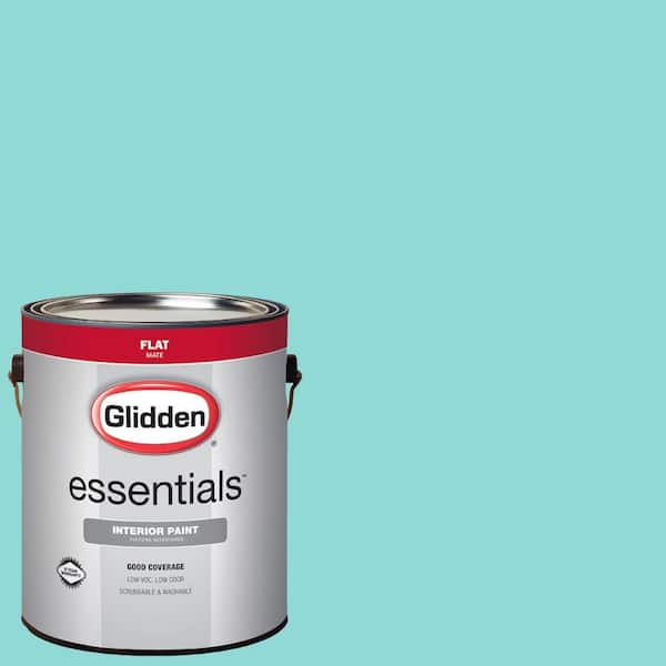 Glidden Essentials 1 gal. #HDGB15 Echo Lake Aqua Flat Interior Paint