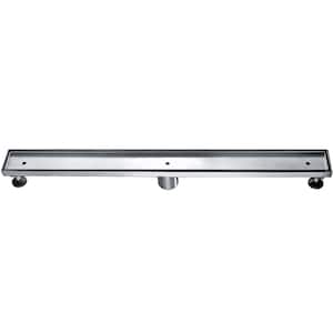 32 in. Linear Shower Drain in Brushed Stainless Steel
