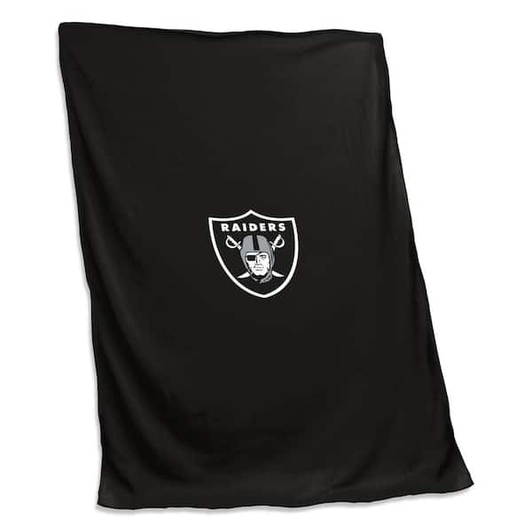 logobrands Las Vegas Raiders Black Polyester Sweatshirt Blanket