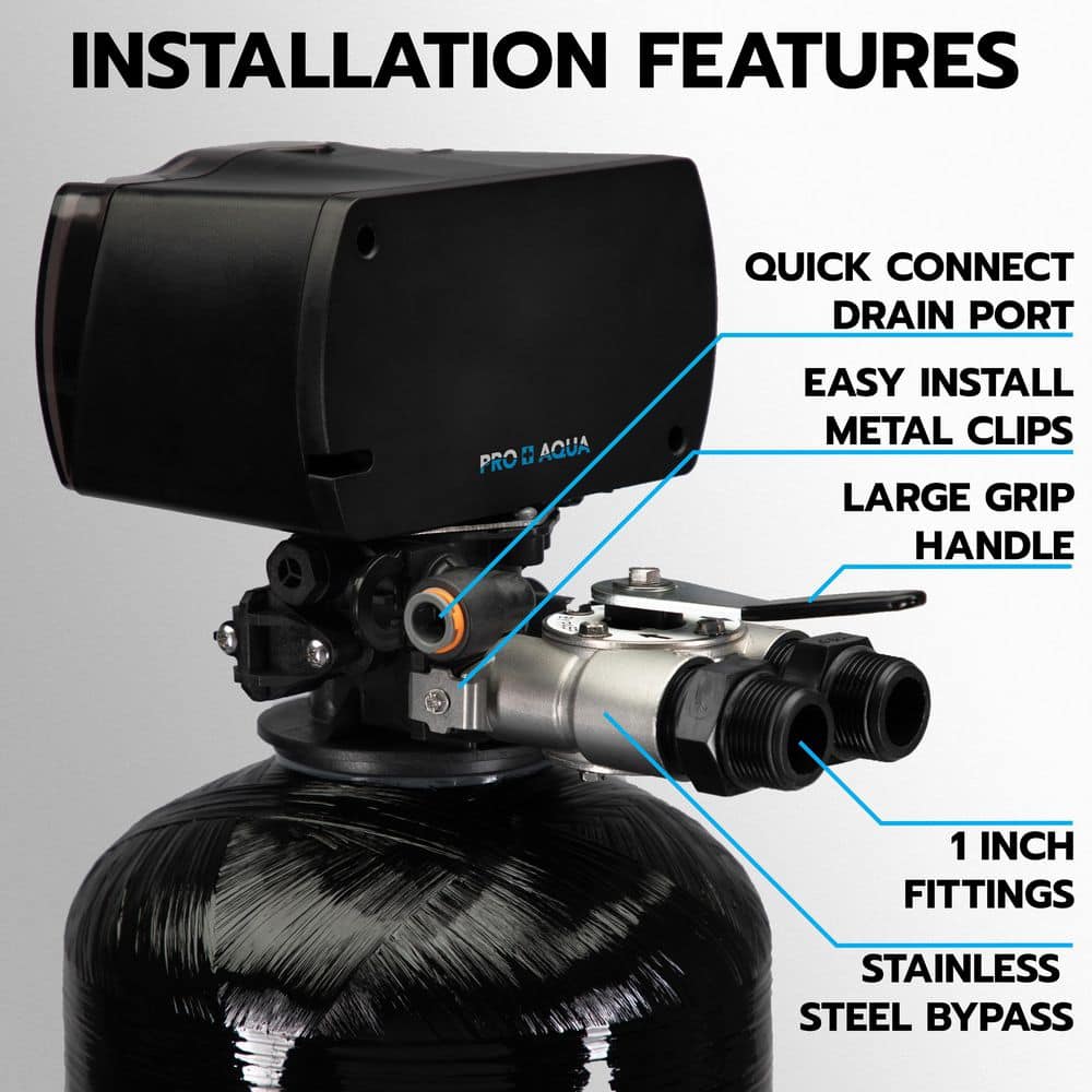PRO+AQUA Heavy Duty Whole House Well Water Filtration System with Digital Valve