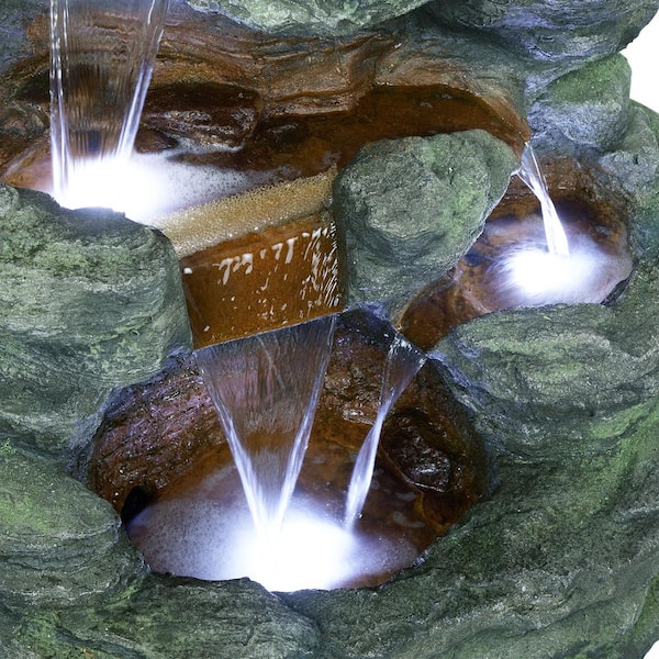 美品 2023✨LIVINGTONE CITYSHOP別注 FINTAN Alpine Corporation Multi-Tiered Cascading Stone Fountain