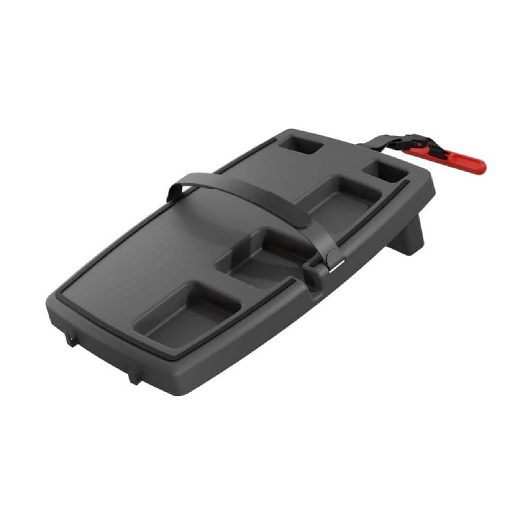 Car Tray Table Organizer with 2 Elastic Straps Quick Release Seat Anchor in