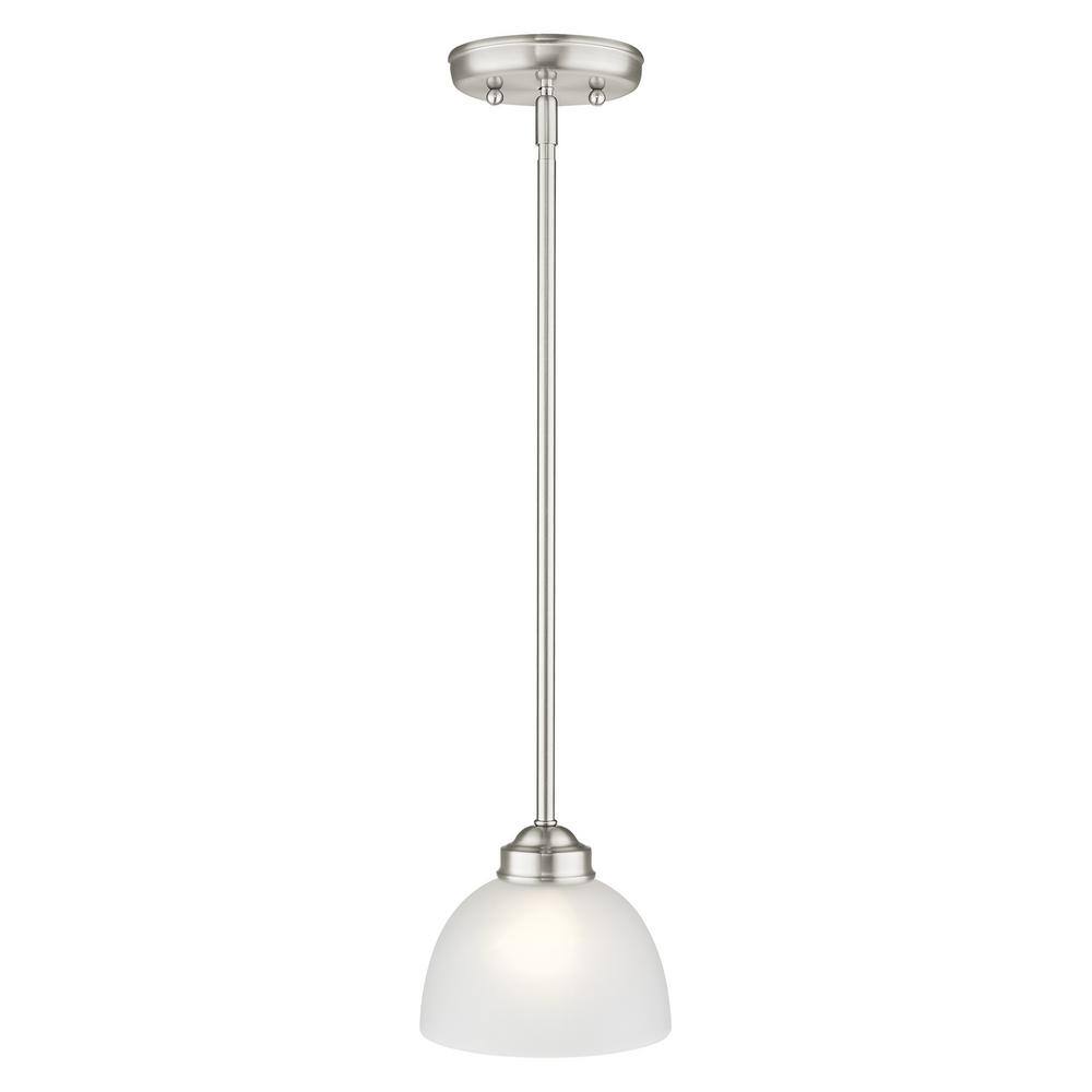 Somerset Sleek Contemporary Mini Pendant Light in Brushed Nickel