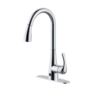 Single Handle Touchless Motion Sensor Kitchen Faucet with Pull Down Sprayer Head, Polished Chrome