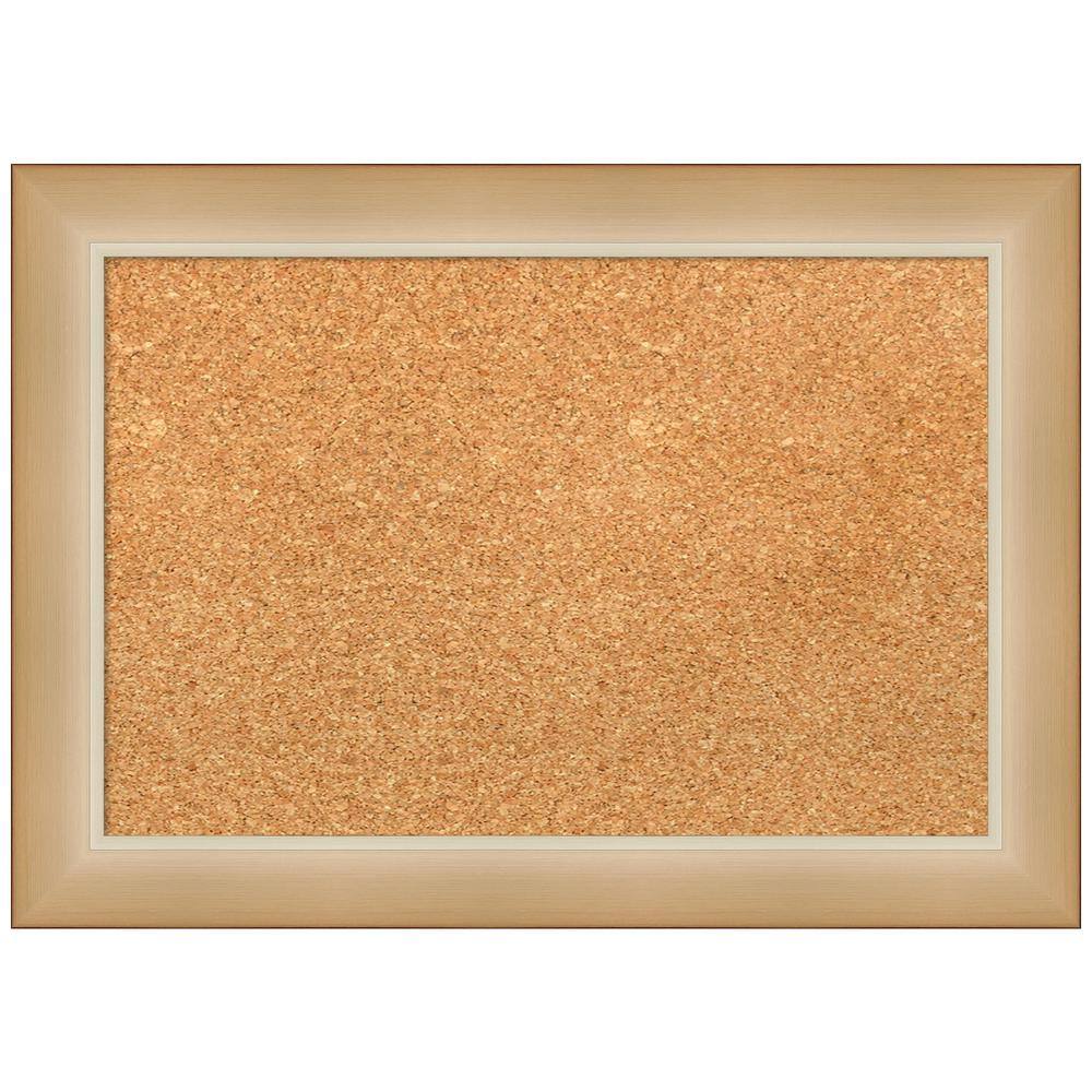 Eva Ombre Gold Framed Natural Corkboard, 25 x 19 Inch