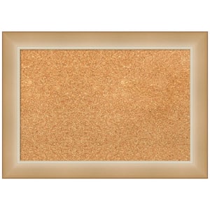 Eva Ombre Gold 21.00 in. x 15.00 in. Framed Corkboard Memo Board