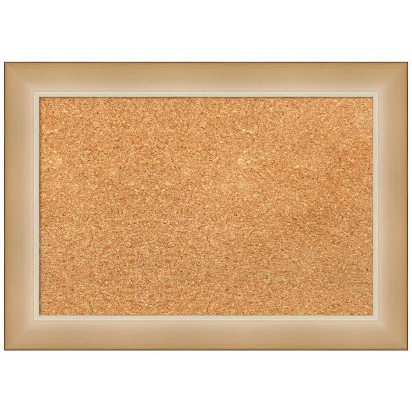 Amanti Art Eva Ombre Gold 21.00 in. x 15.00 in. Framed Corkboard Memo Board