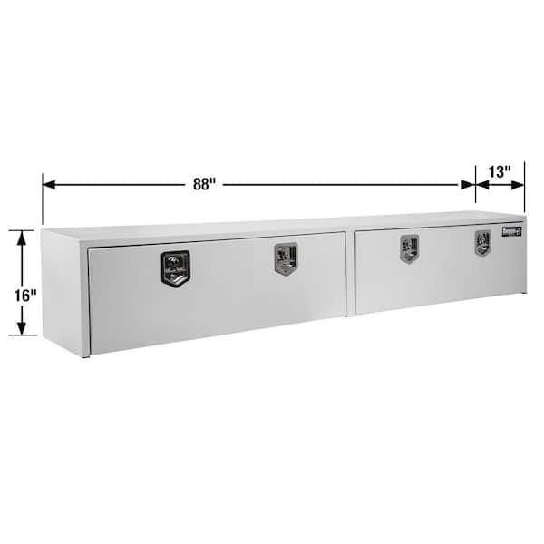 96 White Steel Full Size Top Mount Truck Tool Box 96 White Steel Full Size Top Mount Truck Tool Box