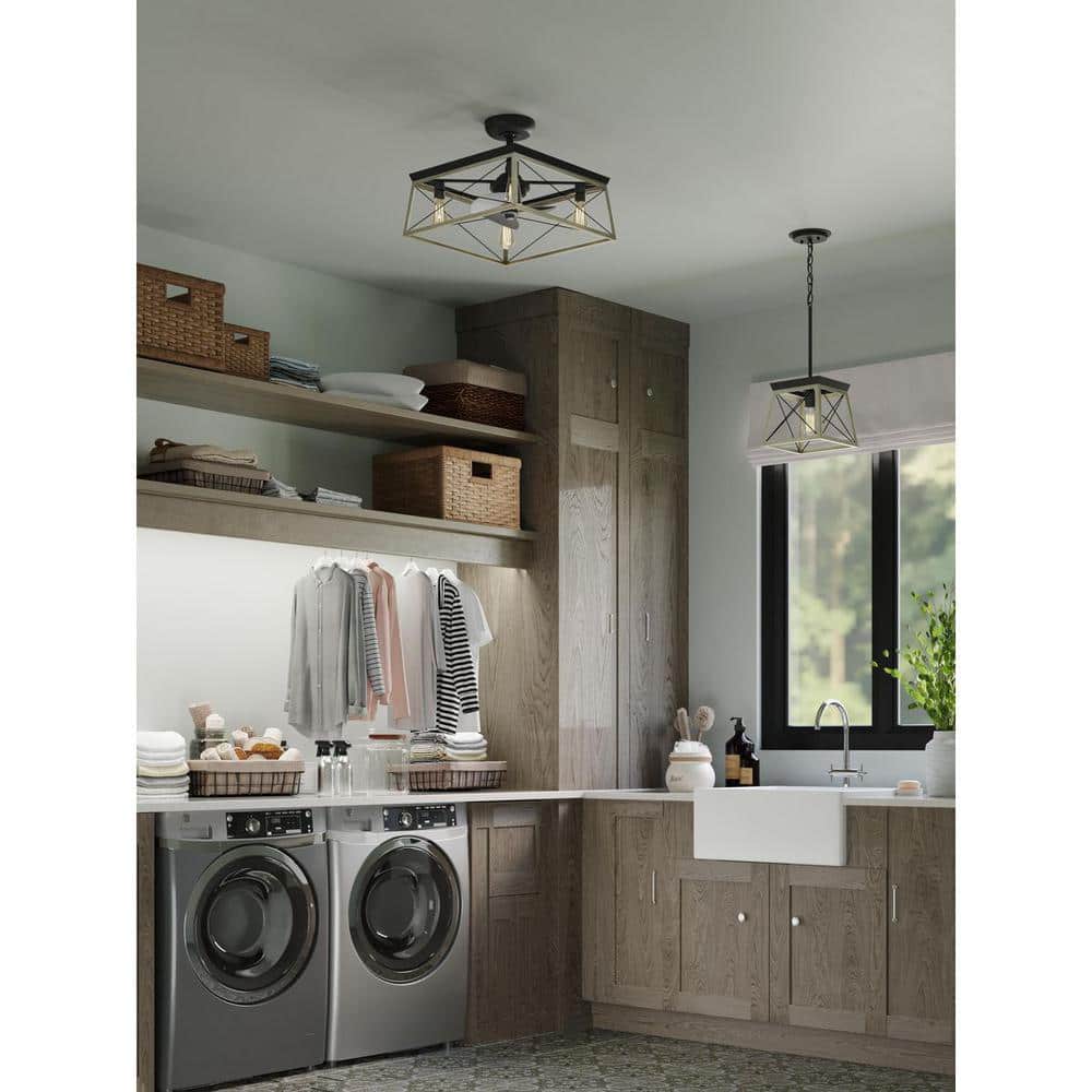 Briarwood Brushed Nickel Mini-Pendant with Glass Accent