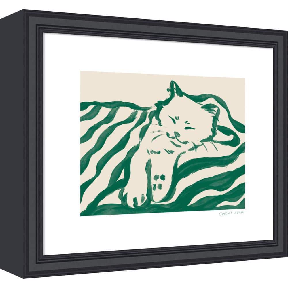 "Edith ""Sleepy Cat"" by Chelsea Kuran Cat Framed Art Print 9 in. x 11 in." price history on PriceWatchPro