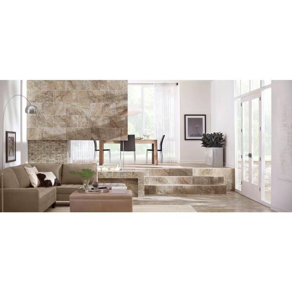 Marazzi Travisano Trevi 3 in. x 12 in. Porcelain Bullnose Trim Floor and Wall Tile (0.258 sq. ft. / piece)