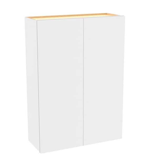 Hargrove 24 in. W x 12 in. D x 42 in. H Assembled Plywood Wall Kitchen Cabinet in Vesper White with Soft Close