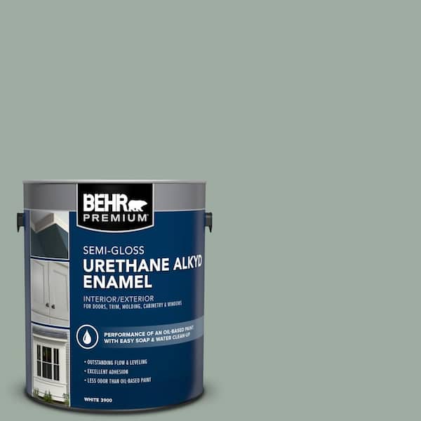 BEHR PREMIUM 1 gal. #AE-39 Danger Isle Urethane Alkyd Semi-Gloss Enamel Interior/Exterior Paint