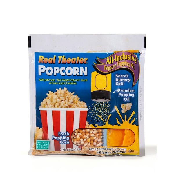 Wabash Popcorn Popper With Kernels - 6-Quart Metal Gear Popcorn Maker, Fast & Easy Popcorn Machine