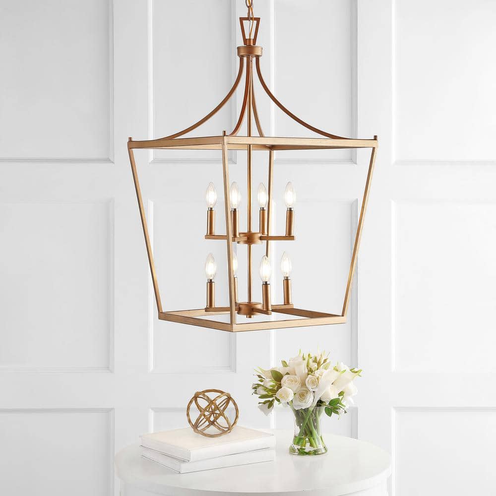 Vallor Gold LED 8-Light Pendant with Candelabra