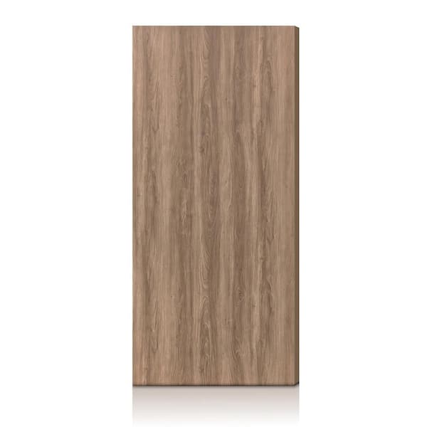 32 in. x 90 in. Walnut Texture Flush Hollow Core Composite Interior Door Slab