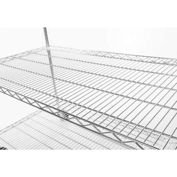 EcoStorage 48" Chrome 5-Tier Commercial Wire Shelving Unit