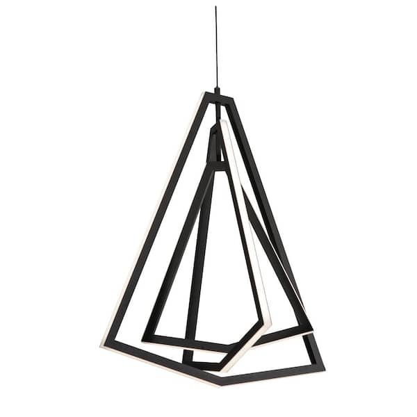 75-Watt Integrated LED Black Pendant