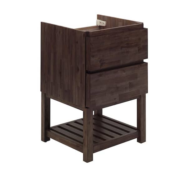 Formosa 23 in. Freestanding Open Bottom Single Bath Vanity Cabinet without Top in Acacia