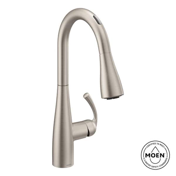 Essie Spot Resist Stainless 15.75 in. H Smart Touchless Pull Down Sprayer Kitchen Faucet with 360 Degree Spout Swivel