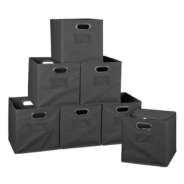 Regency 12 in. H x 12 in. W x 12 in. D Gray Fabric Cube Storage Bin 12-Pack
