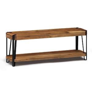 48 in. Ryegate Natural Solid Wood with Metal Dining Bench