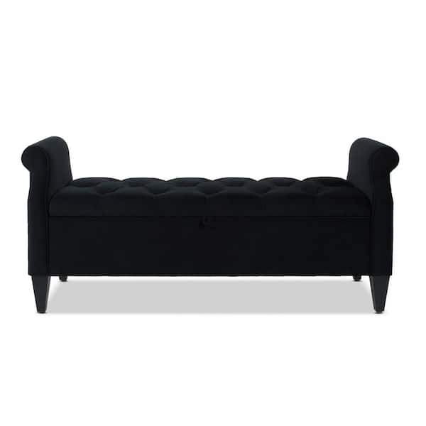 Jennifer Taylor Jacqueline Tufted Roll, Tufted Storage Bench With Arms