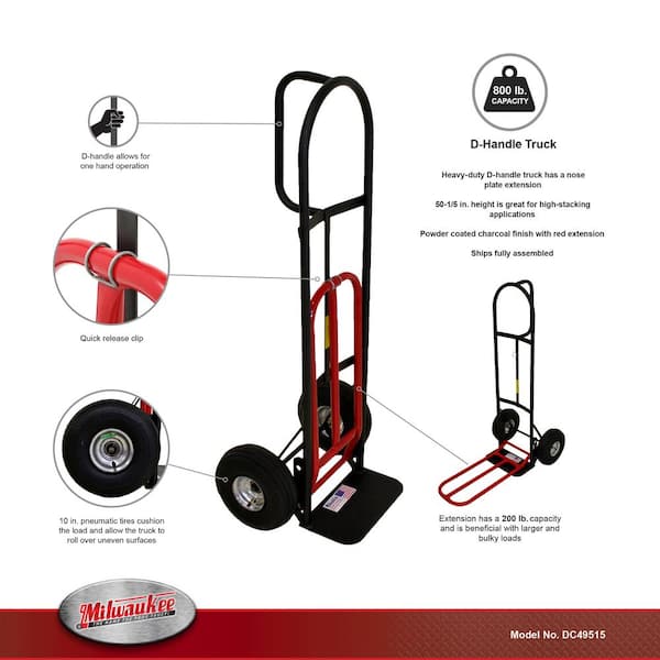 800 lb. Capacity D-Handle Truck