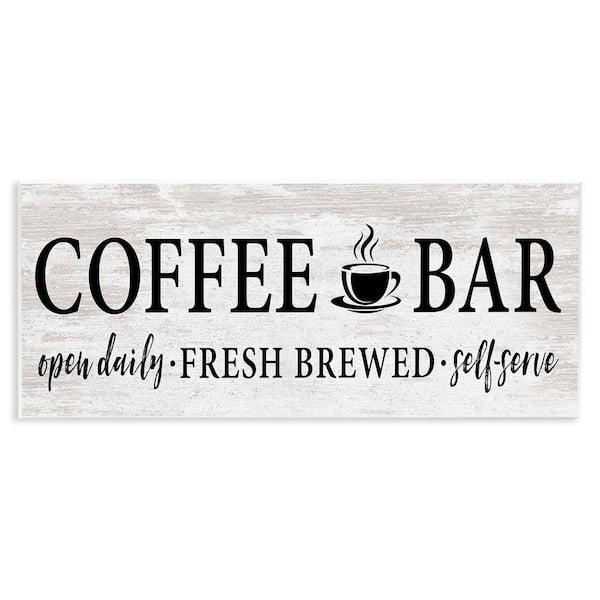 Coffee Bar Cafe Rustic Sign by Lettered and Lined Unframed Graphic Art Print Typography 7 in. x 17 in.