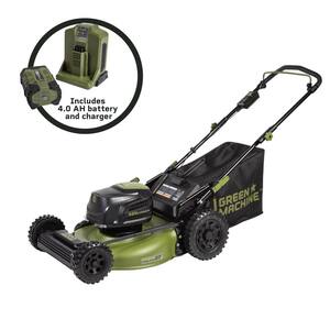 62V Cordless 3-in-1 High Wheel Push Walk Behind Mower, Brushless 22 In. Cutting Width with 4Ah Battery and Rapid Charger